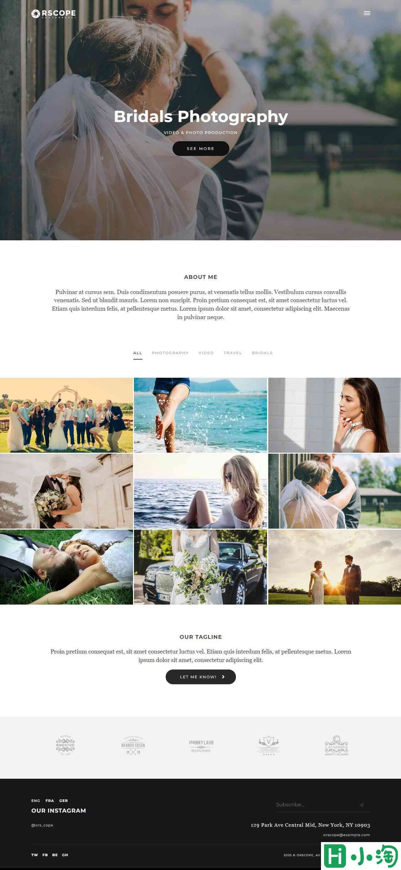 高端婚纱摄影机构网站模板-PC预览